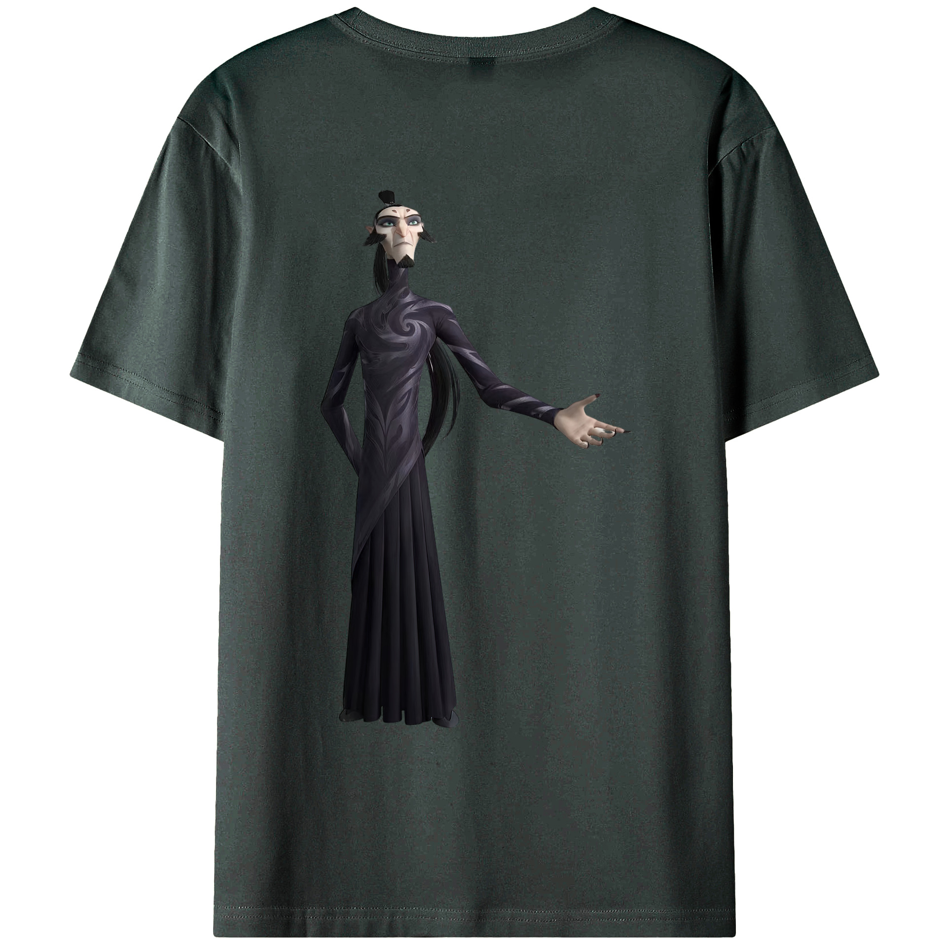（画像用） Ne Zha 2 ナタ 魔童の大暴れ 綿100％ メンズ半袖Tシャツ（バックプリント） 通気性